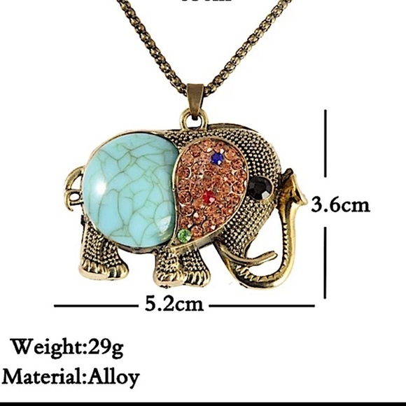 2 FOR $20 NEW VINTAGE ELEPHANT RHINESTONE NECKLACE - Picture 6 of 6